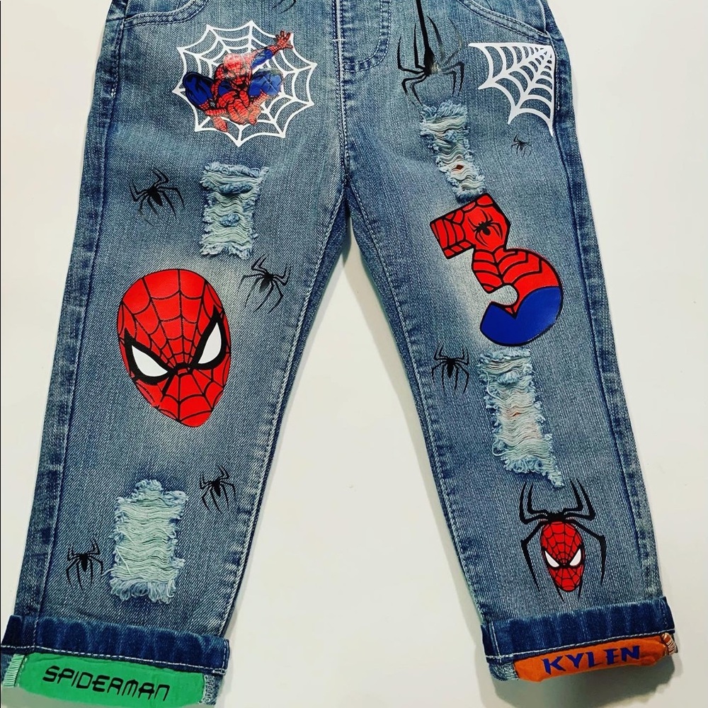 Spider-Man Birthday Jean Jumper Customized